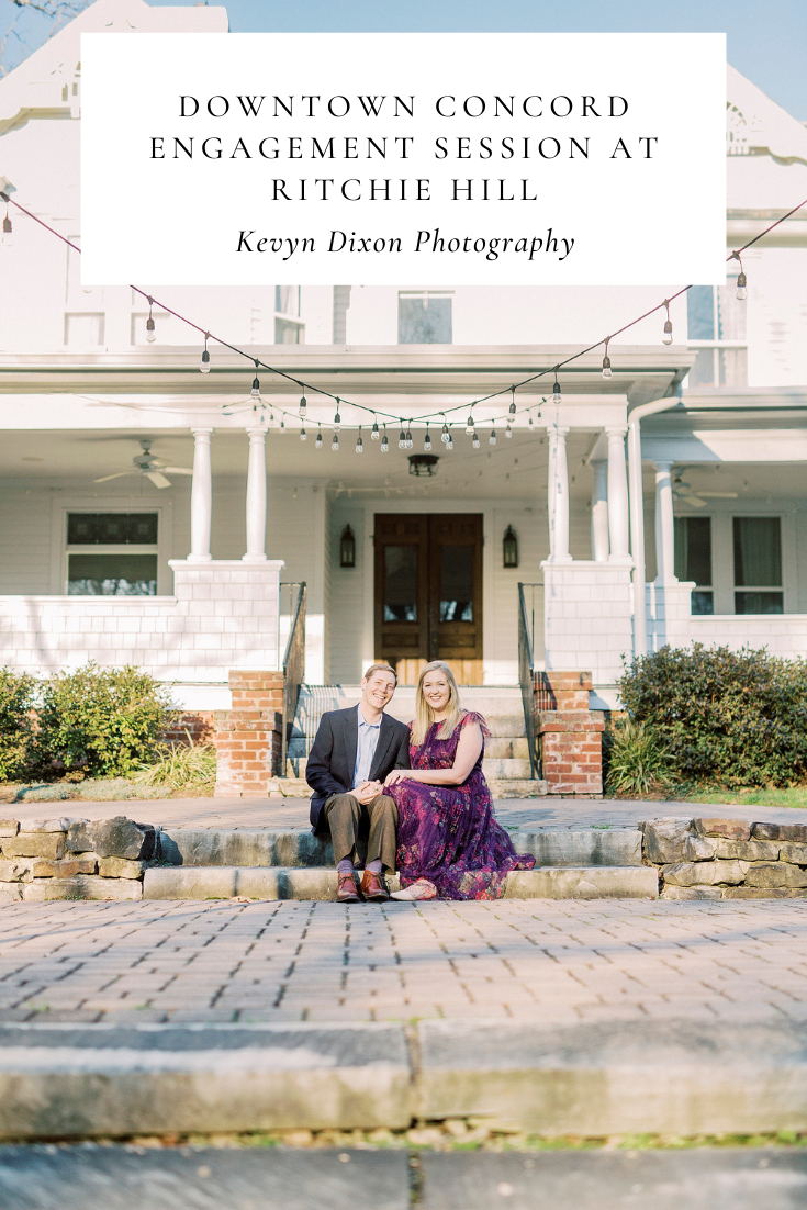 Downtown Concord Engagement Photos at Ritchie Hill in the fall with NC wedding photographer Kevyn Dixon Photography