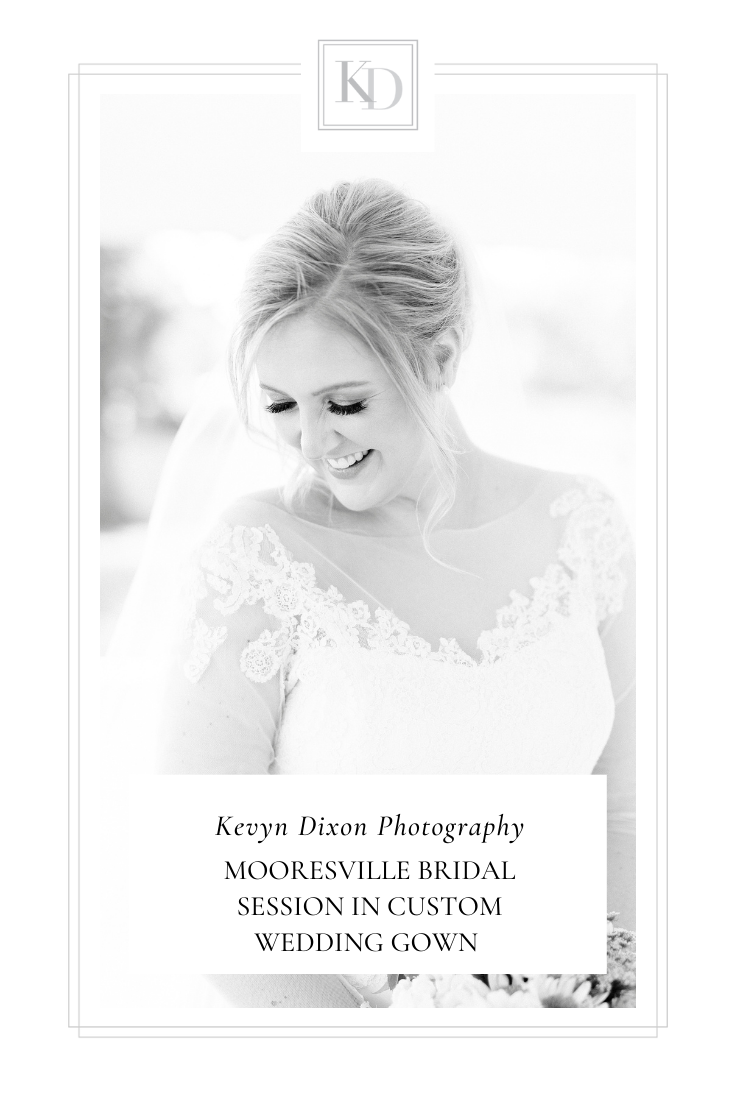 Mooresville bridal portraits at old farmhouse photographed by NC wedding photographer Kevyn Dixon Photography