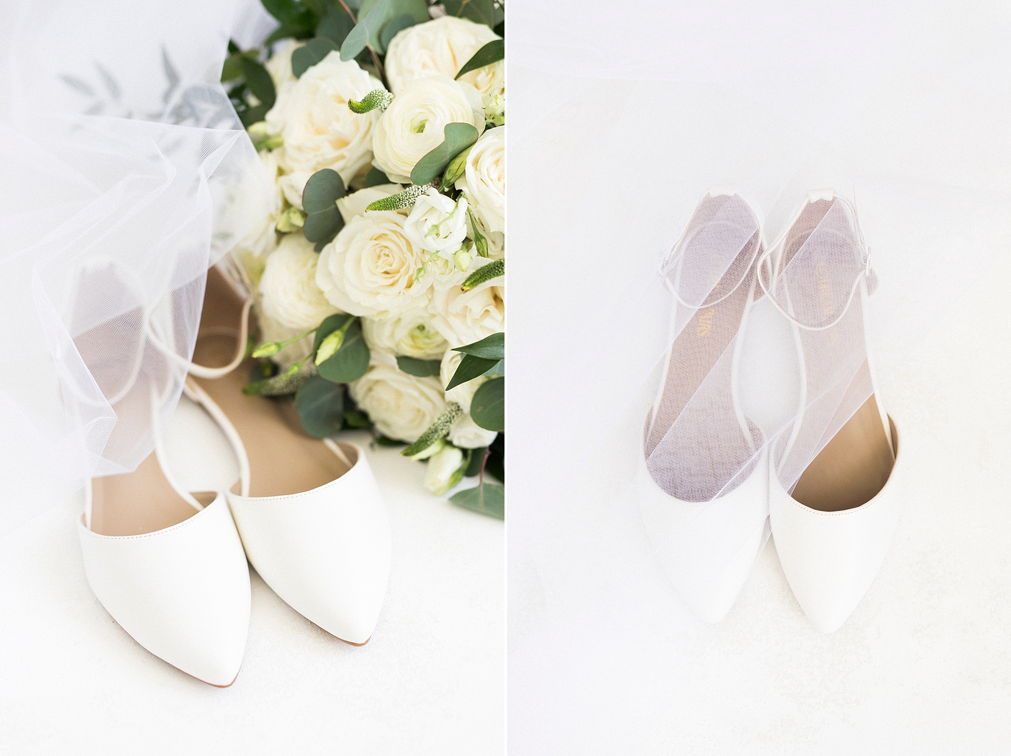bride's shoes for spring Separk Mansion wedding