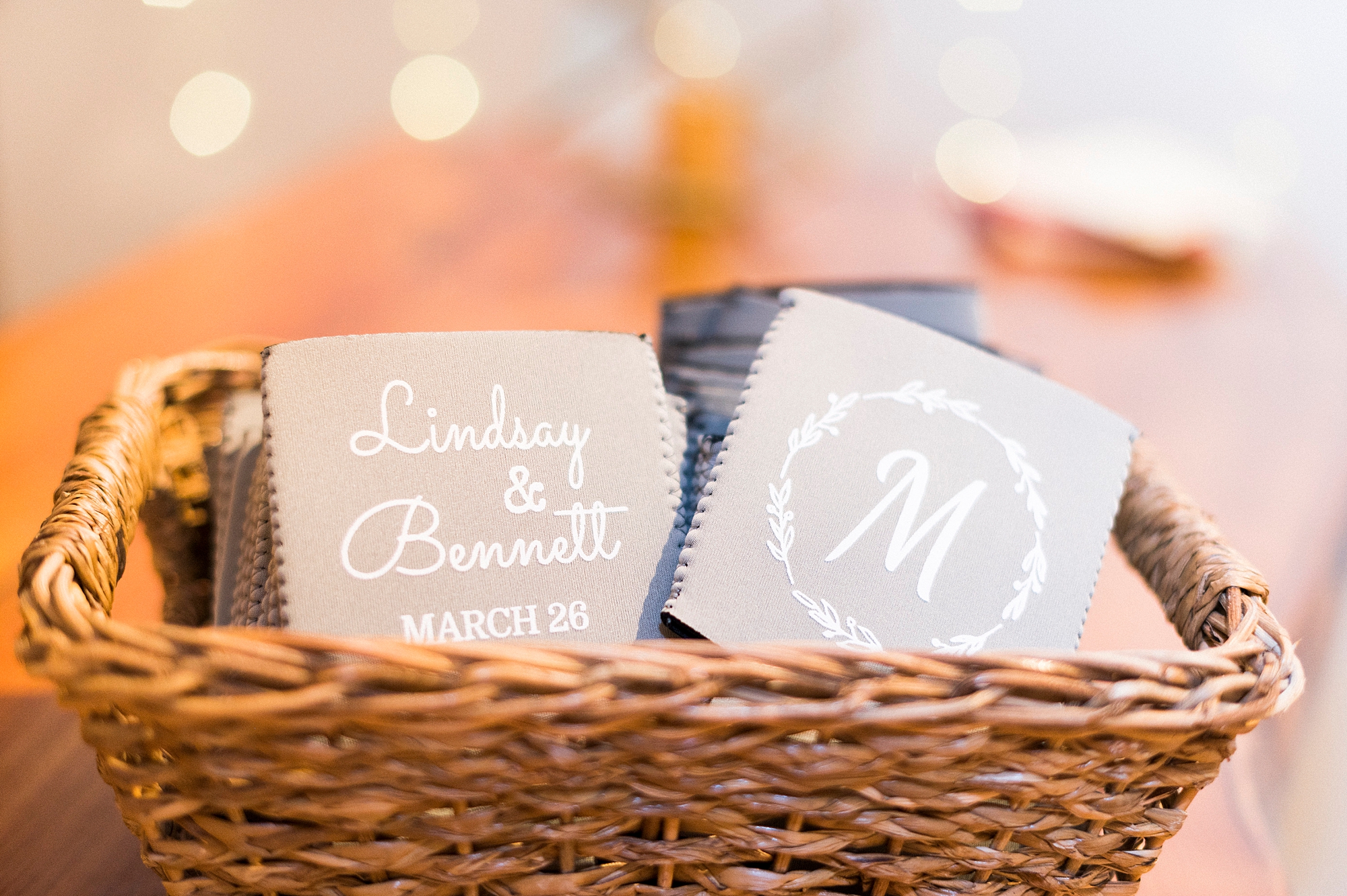 koozies for wedding reception in Raleigh NC