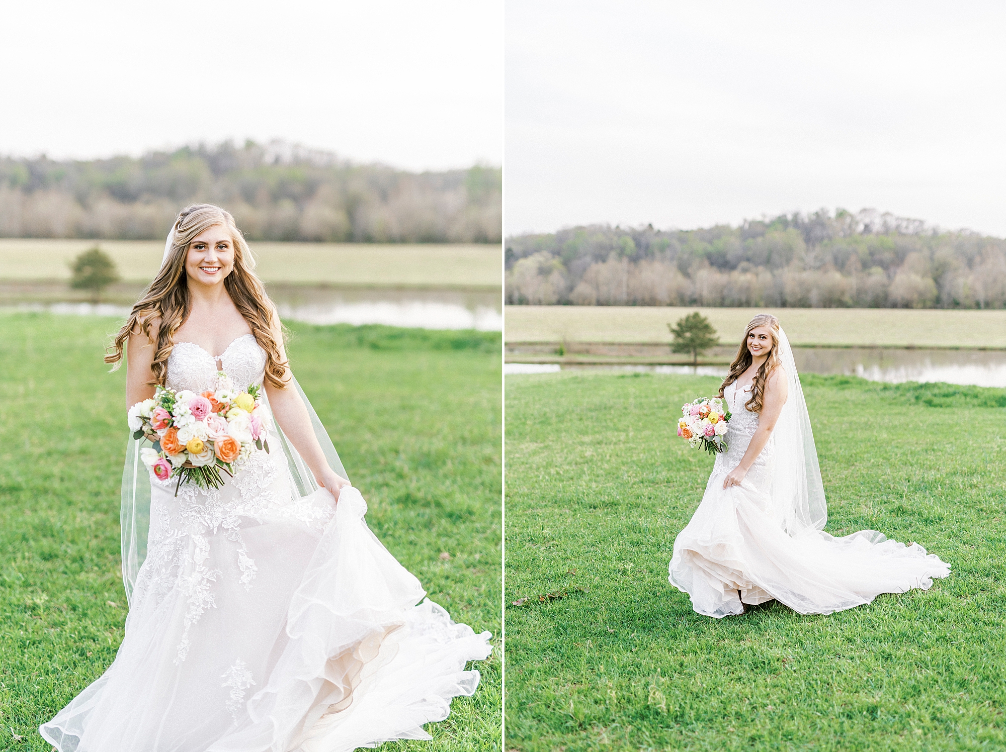 spring The Stable at Riverview bridal portraits 