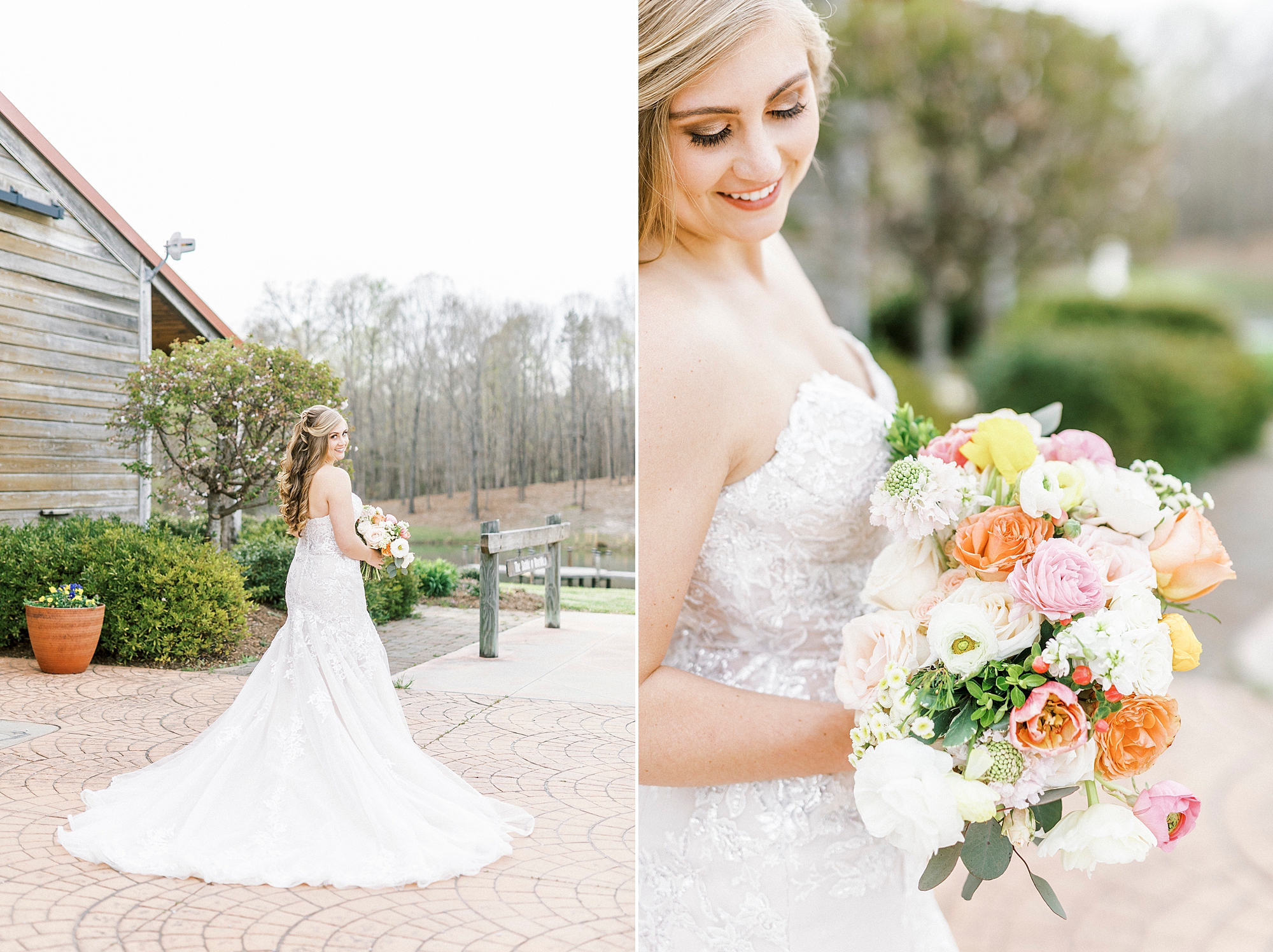 springtime bridal portraits at The Stable at Riverview