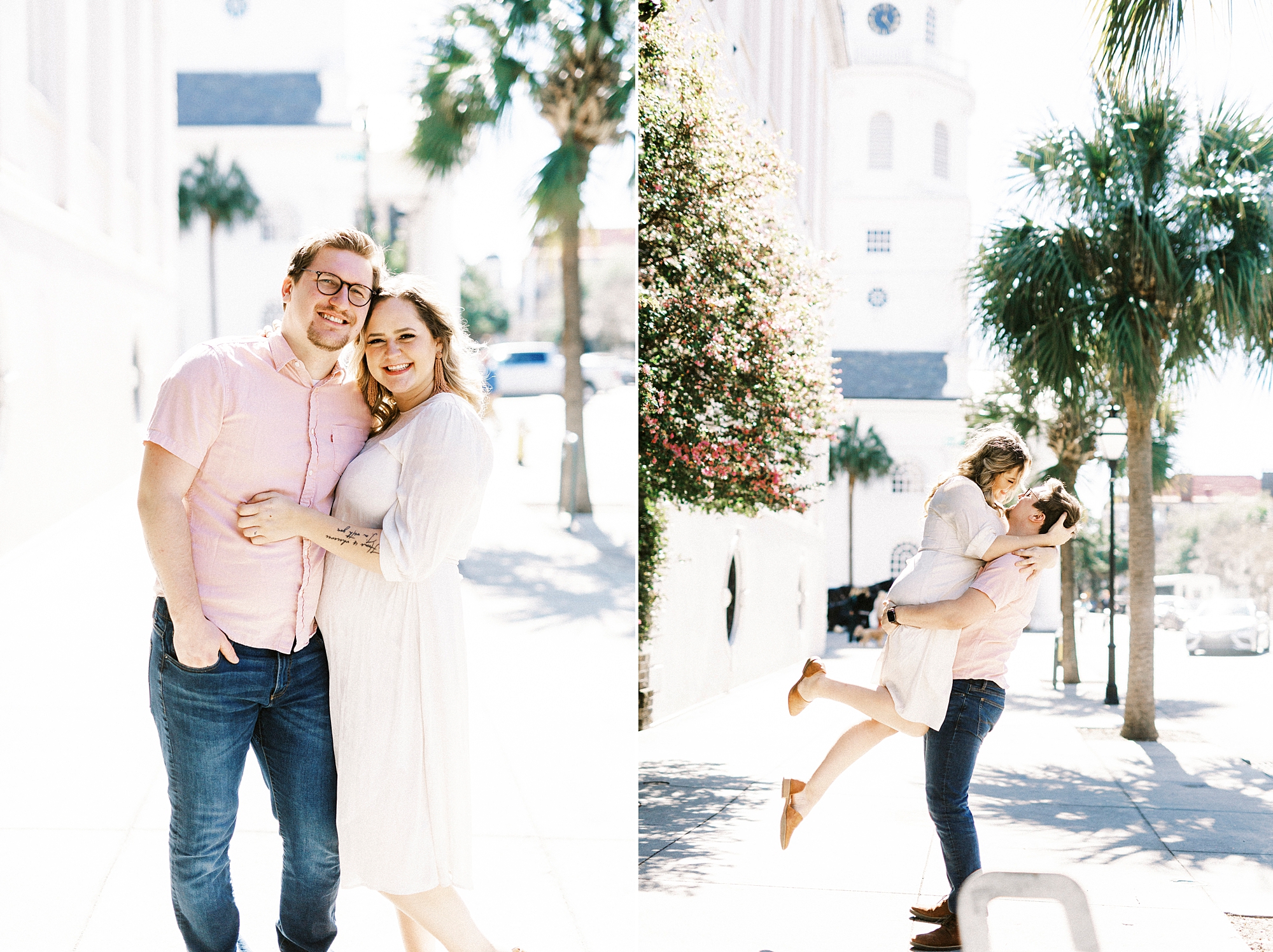 anniversary session in downtown Charleston