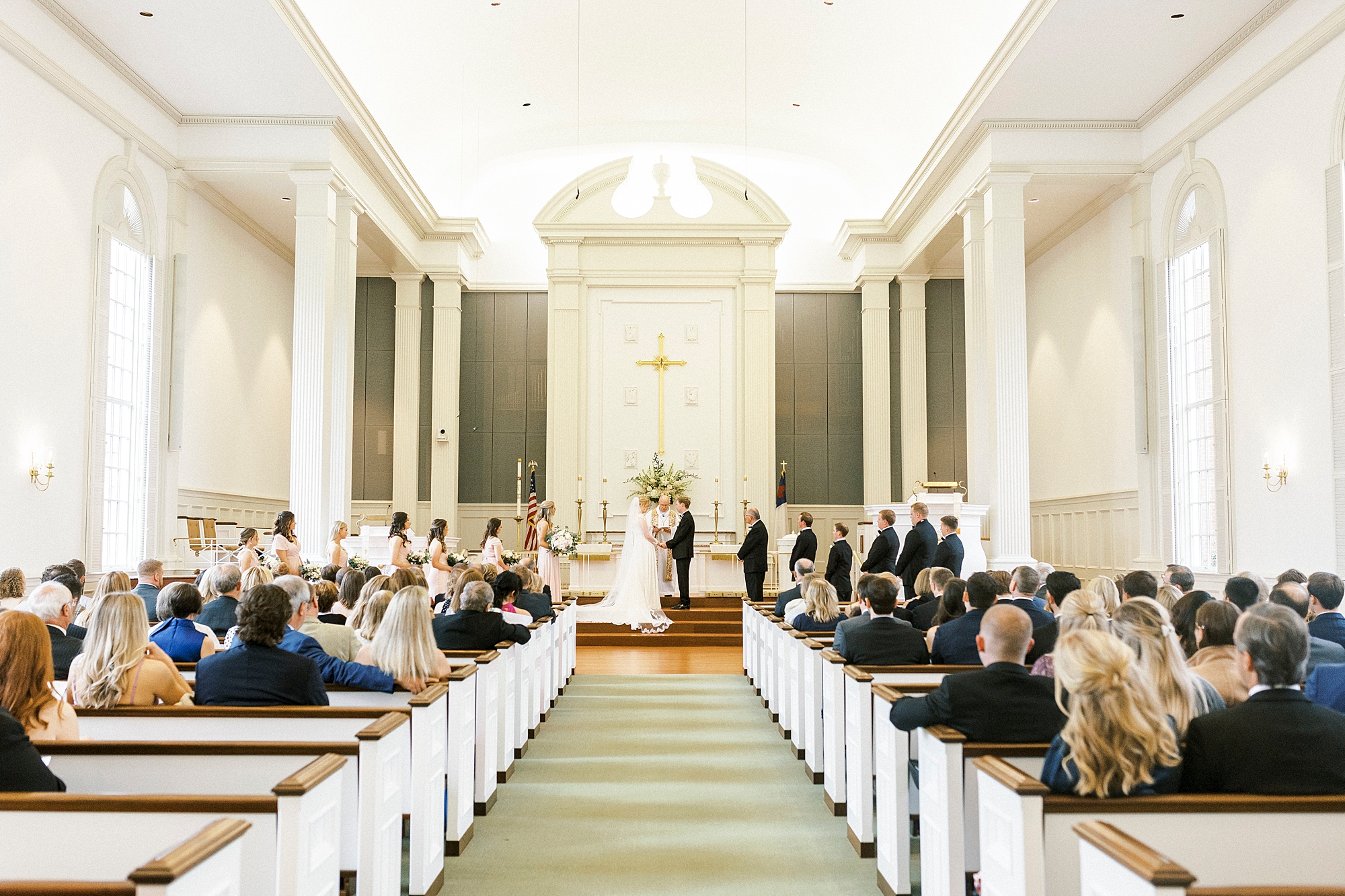 traditional church wedding in Concord NC