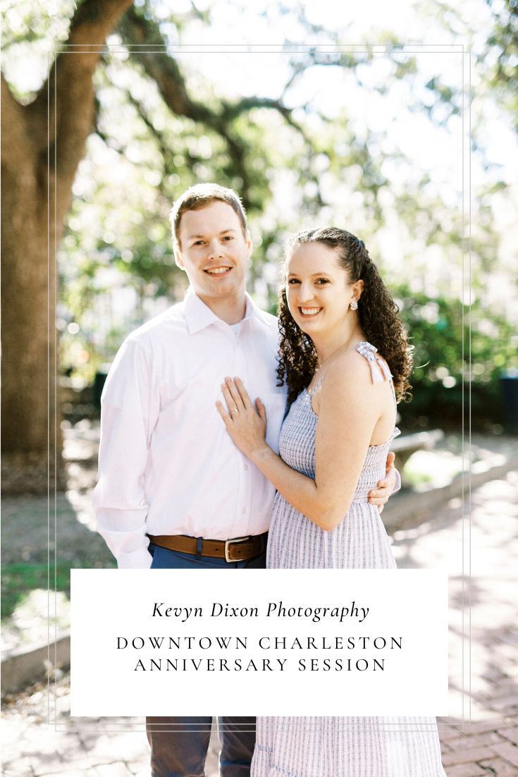 Downtown Charleston anniversary session in Washington Park with destination wedding photographer Kevyn Dixon Photography 