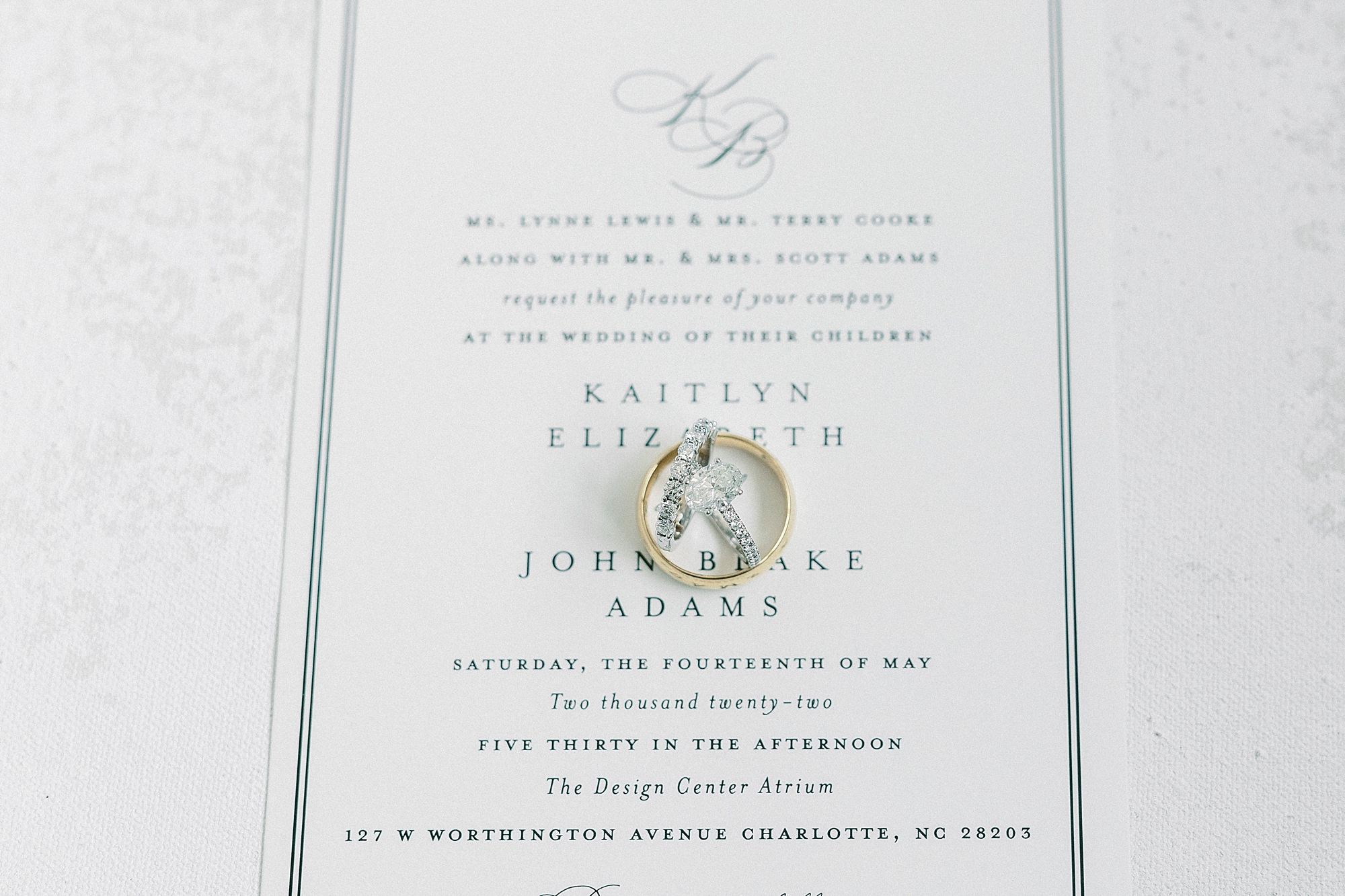invitation suite for summer wedding day