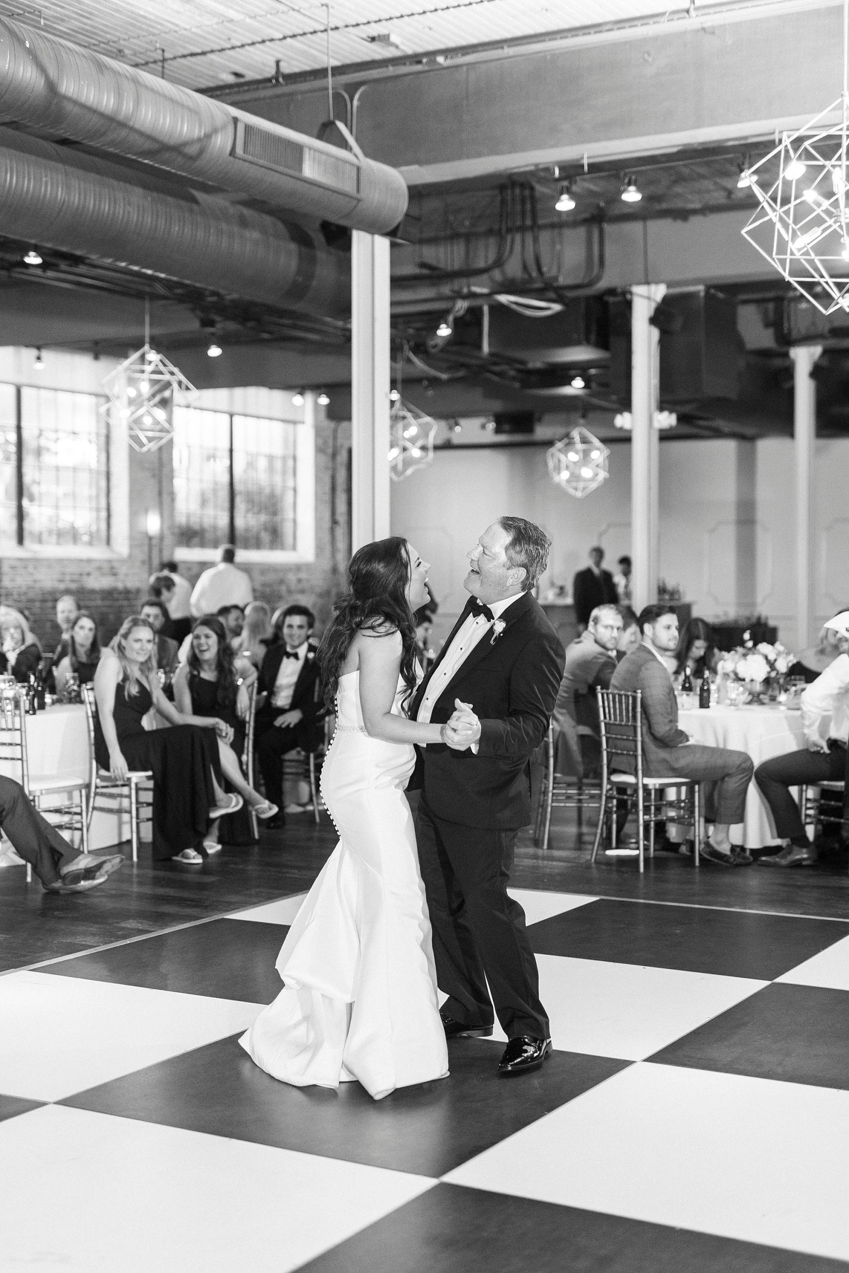 bride and groom have first dance at Byron's South End