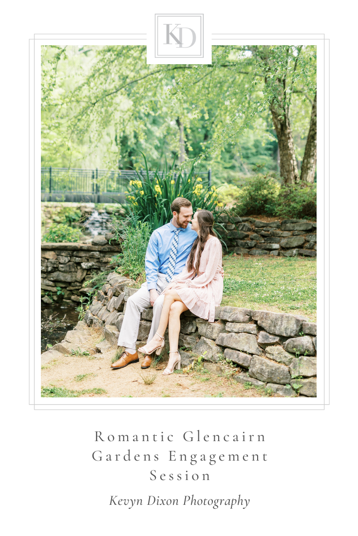 Glencairn Garden Engagement Portraits in the summer with SC couple photographed by Kevyn Dixon Photography
