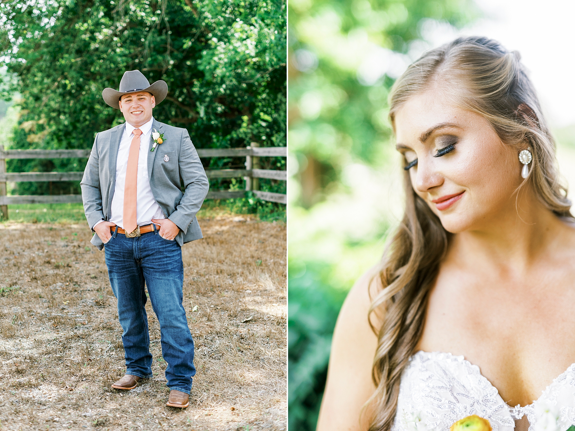 bride and groom's portraits for The Stable at Riverview wedding