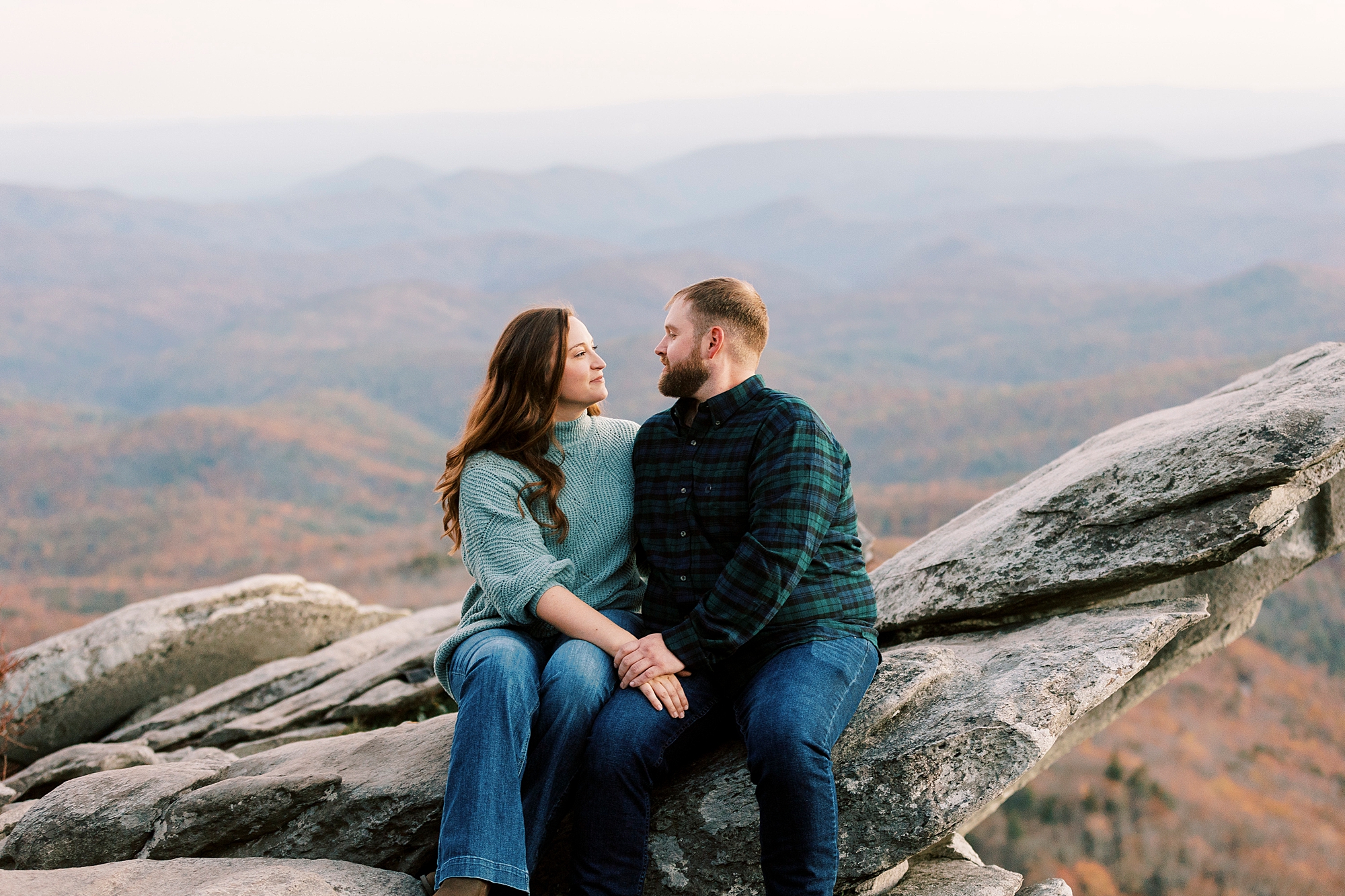 Rough Ridge in the Blue Ridge Parkway engagement session 