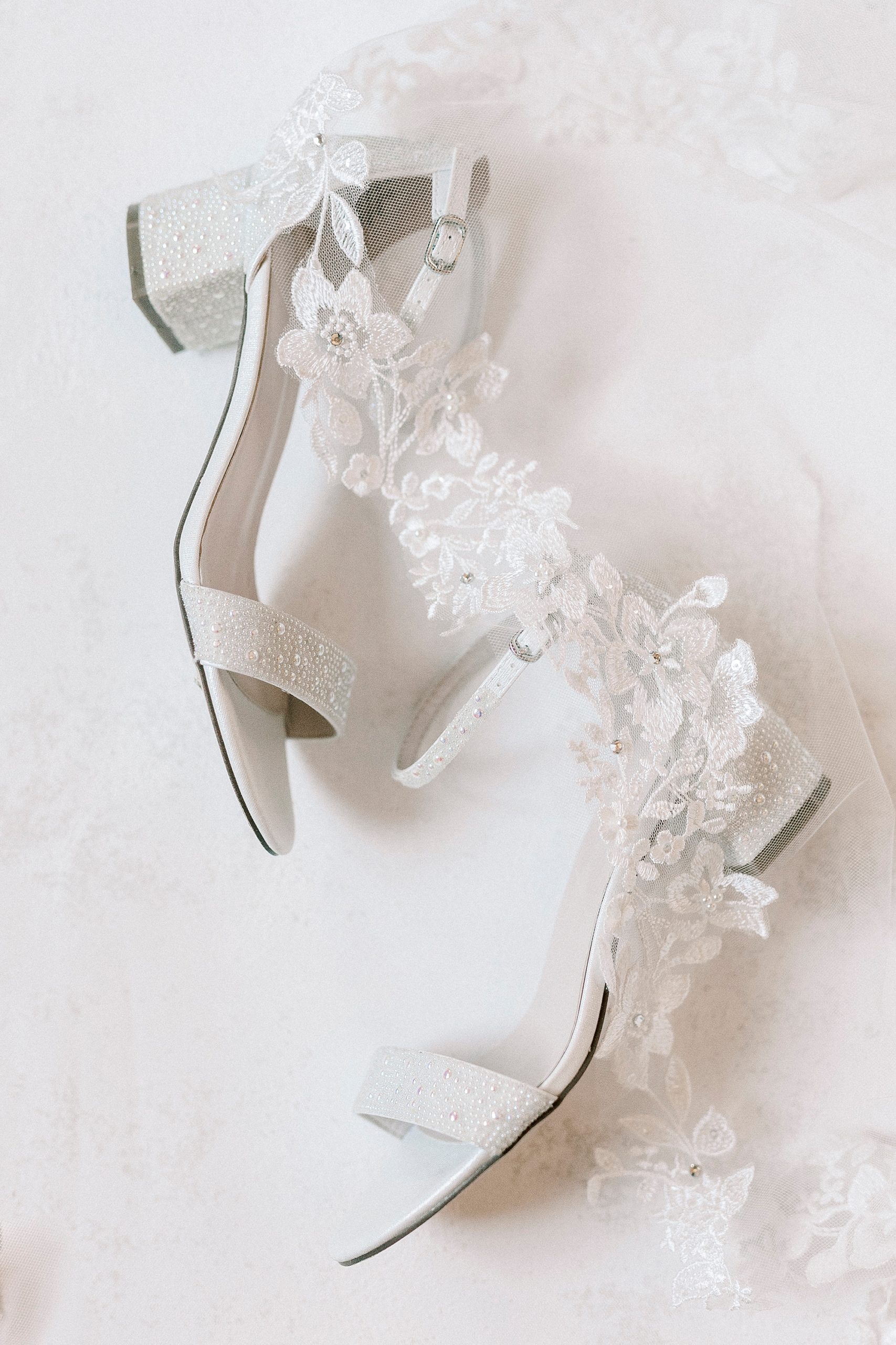 bride's ivory shoes for NC wedding 
