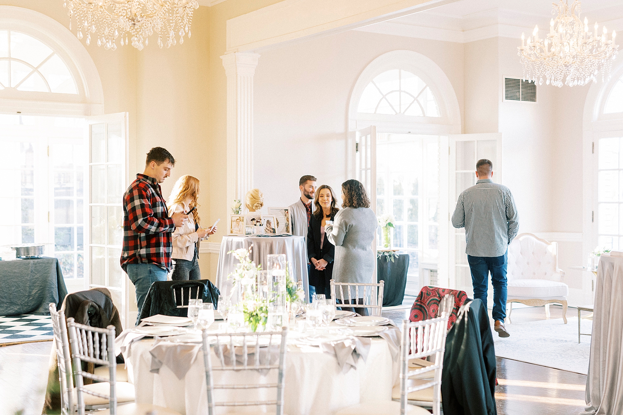 guests mingle during Grand Tasting Event at Separk Mansion in winter 2023 
