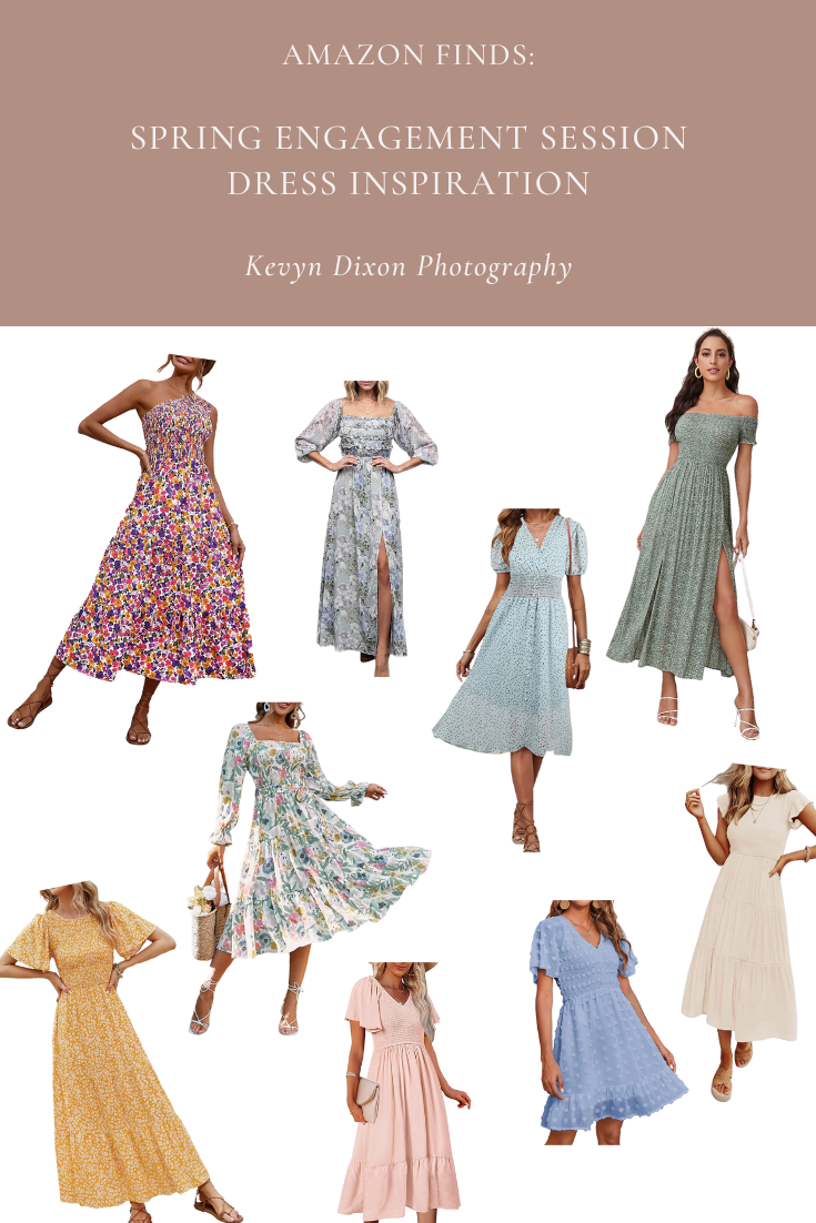 Dress Ideas for Spring Engagement Session: My Favorite Amazon Finds from NC wedding photographer Kevyn Dixon Photography