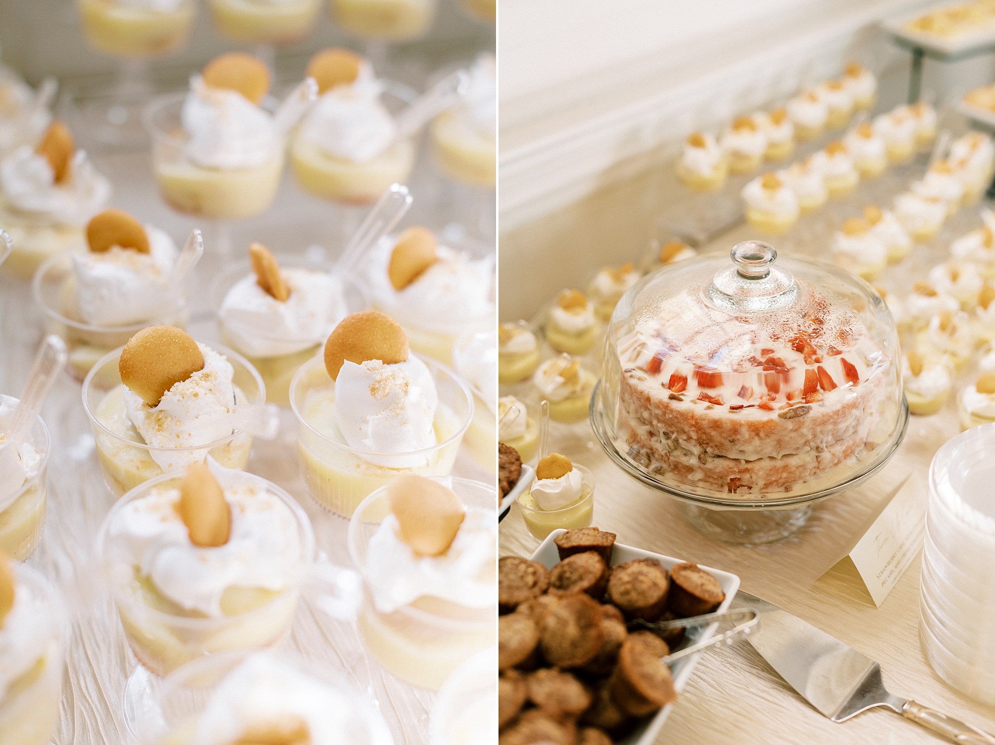 dessert display table for Separk Mansion wedding reception 