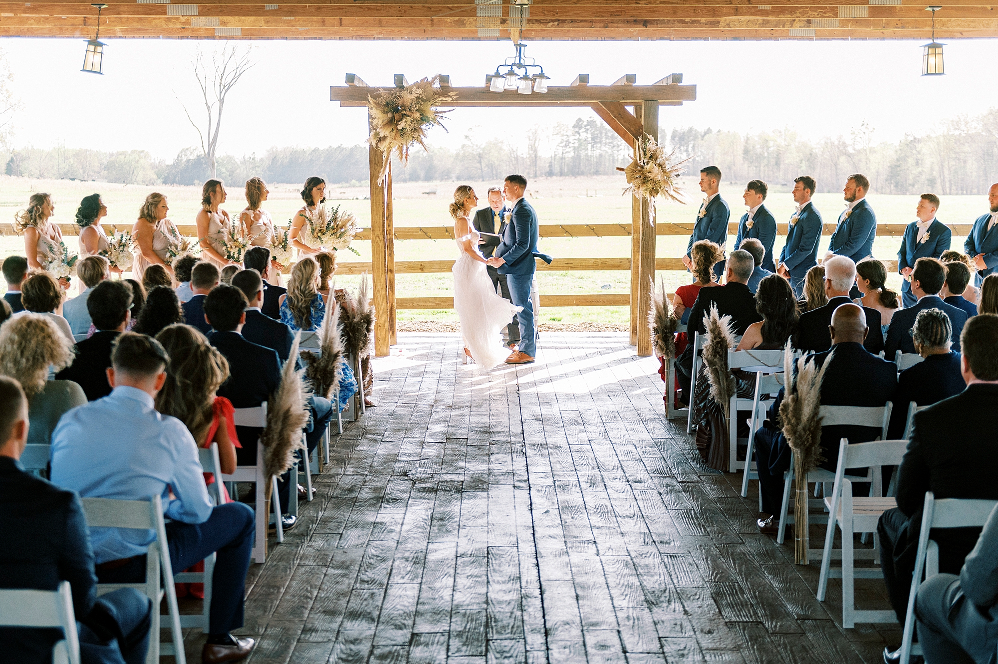 wedding ceremony at the Farmstead