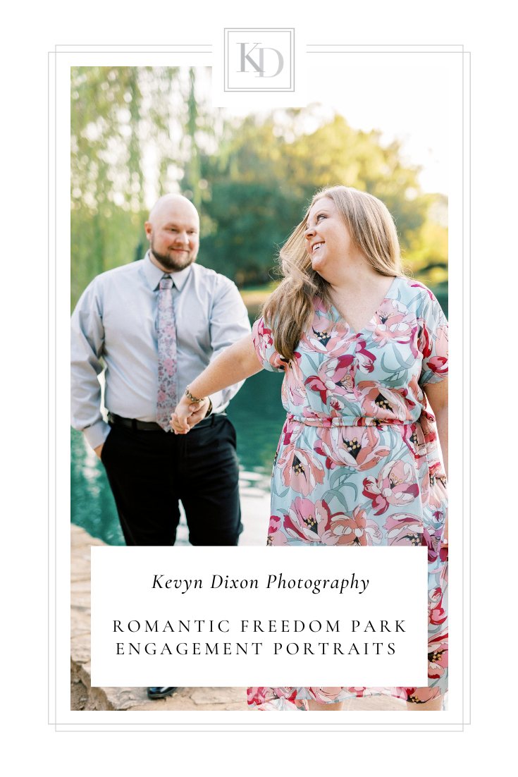 Springtime Freedom Park engagement portraits with Charlotte NC wedding photographer Kevyn Dixon Photography