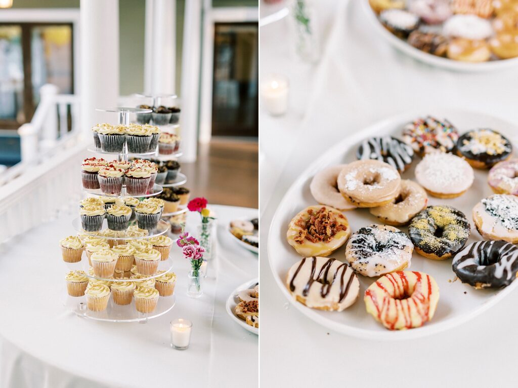 donut display for fall wedding day at Whitehead Manor