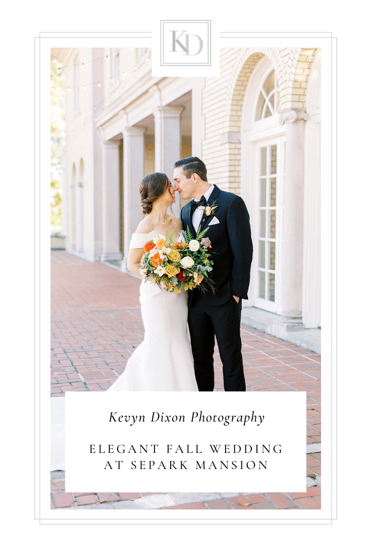 Classic Fall Wedding at Separk Mansion in Charlotte, North Carolina photographed by NC wedding photographer Kevyn Dixon Photography