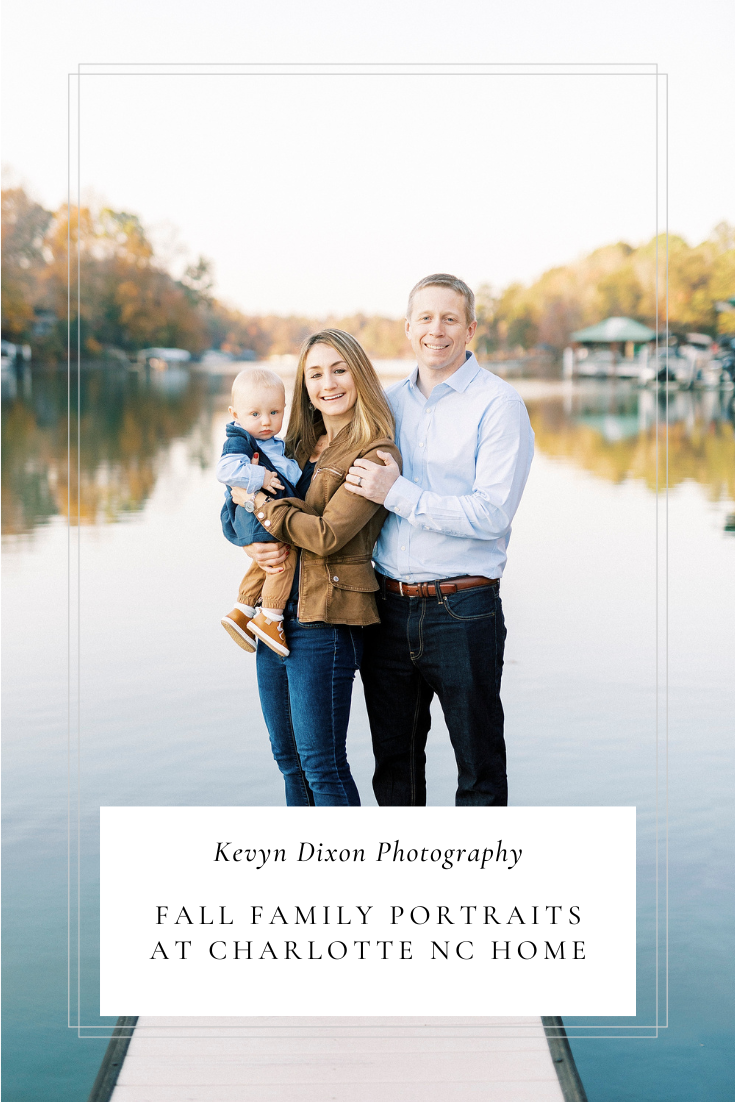 Fall Family Portraits at Home in Charlotte NC with North Carolina family photographer Kevyn Dixon Photography