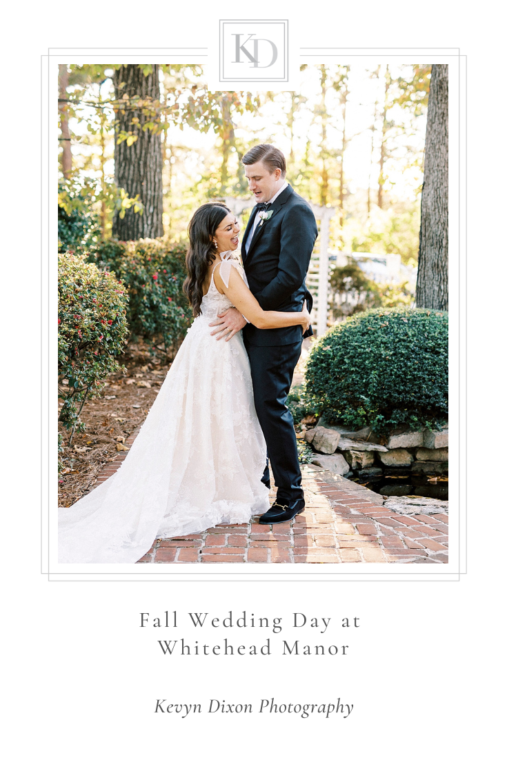 Fall Whitehead Manor wedding in Charlotte NC with gorgeous pink, green, and gold details photographed by Kevyn Dixon Photography