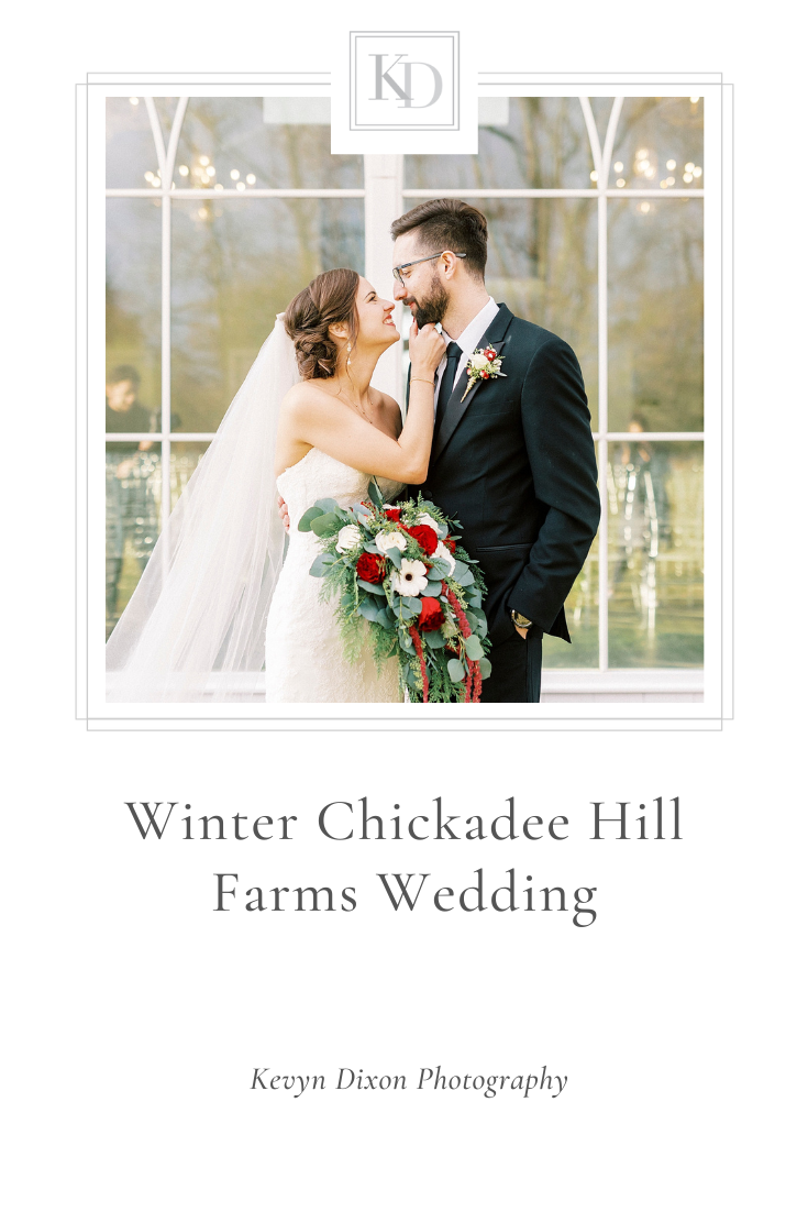 Winter Chickadee Hill Farms wedding photographed by North Carolina wedding photographer Kevyn Dixon Photography