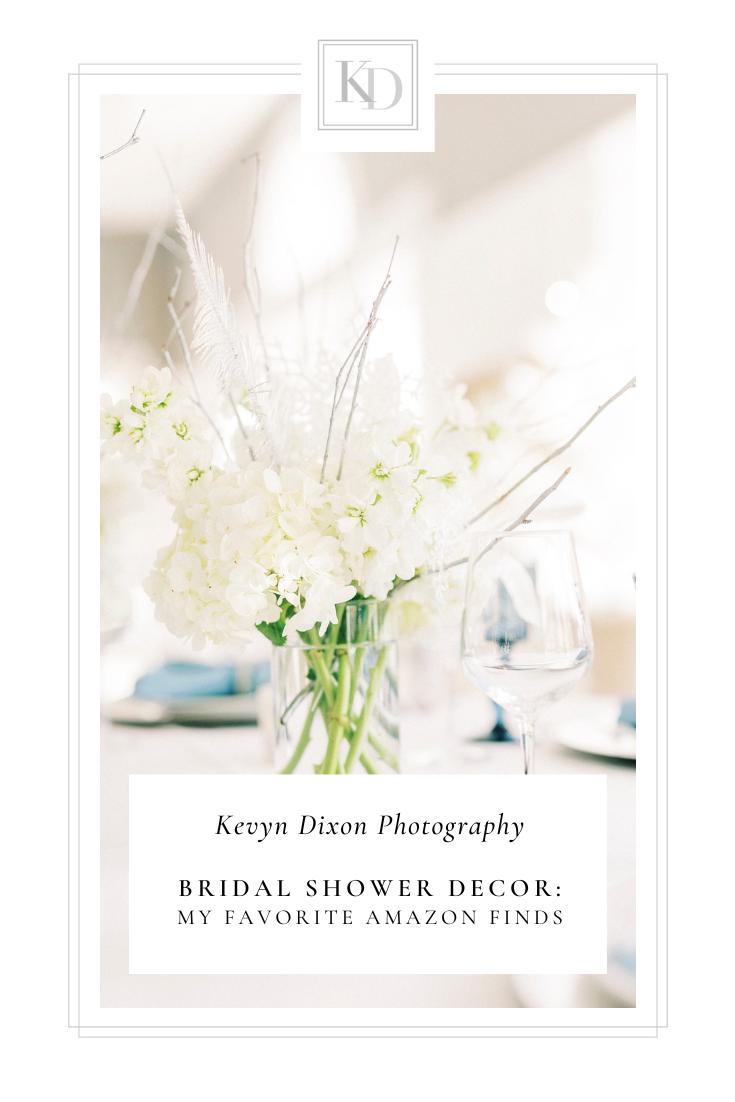 Bridal Shower Decor Ideas: NC wedding photographer Kevyn Dixon shares her favorite amazon finds to celebrate the bride-to-be
