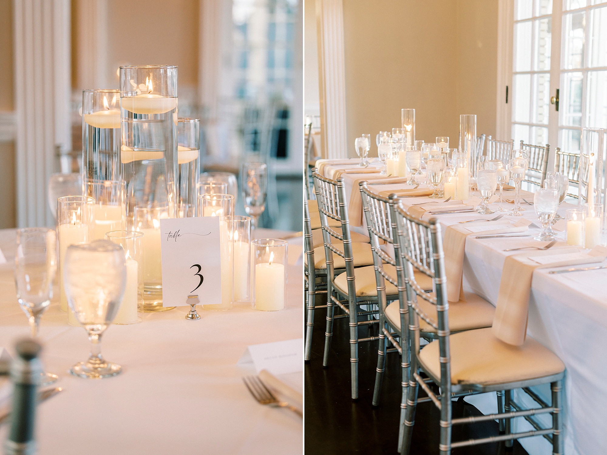 luxurious wedding reception with candlelight at Separk Mansion