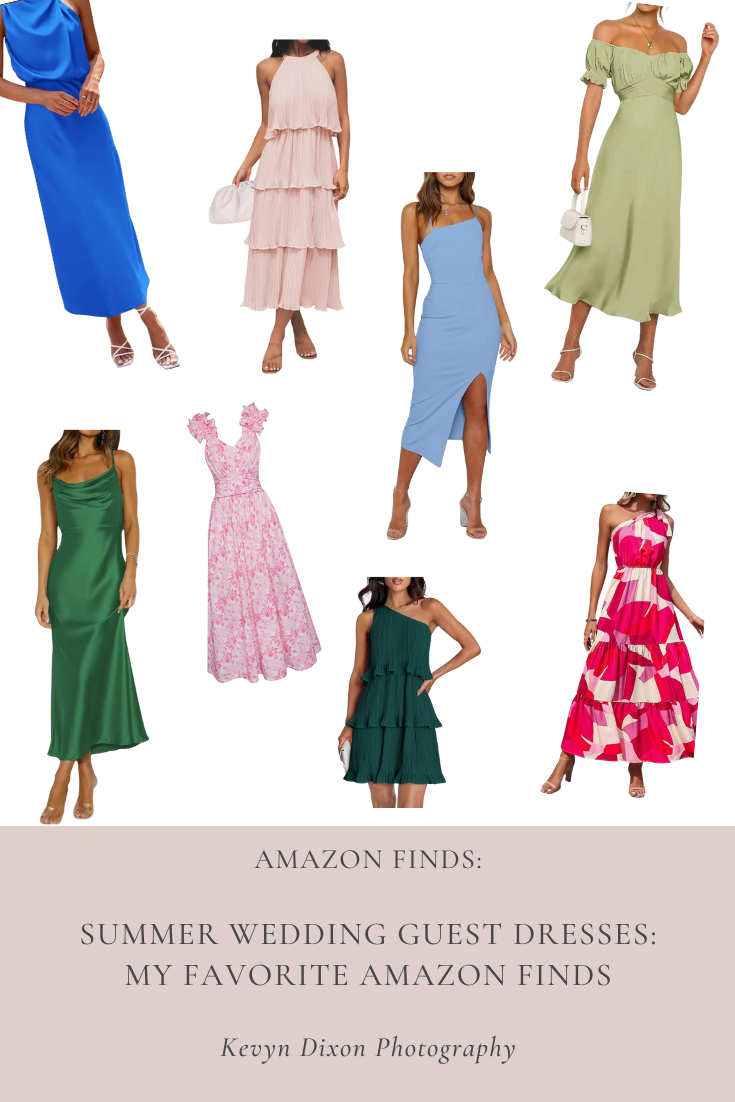 inspiration for summer wedding dresses from Amazon shared by NC wedding photographer