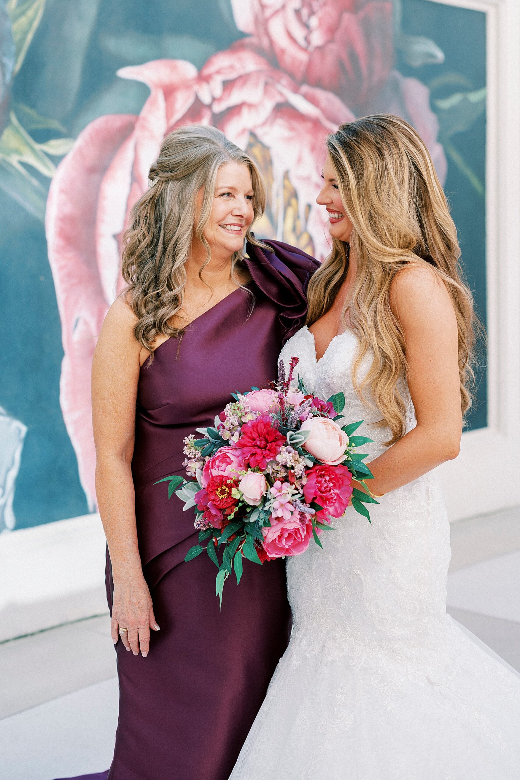 mother and daughter portraits before wedding 